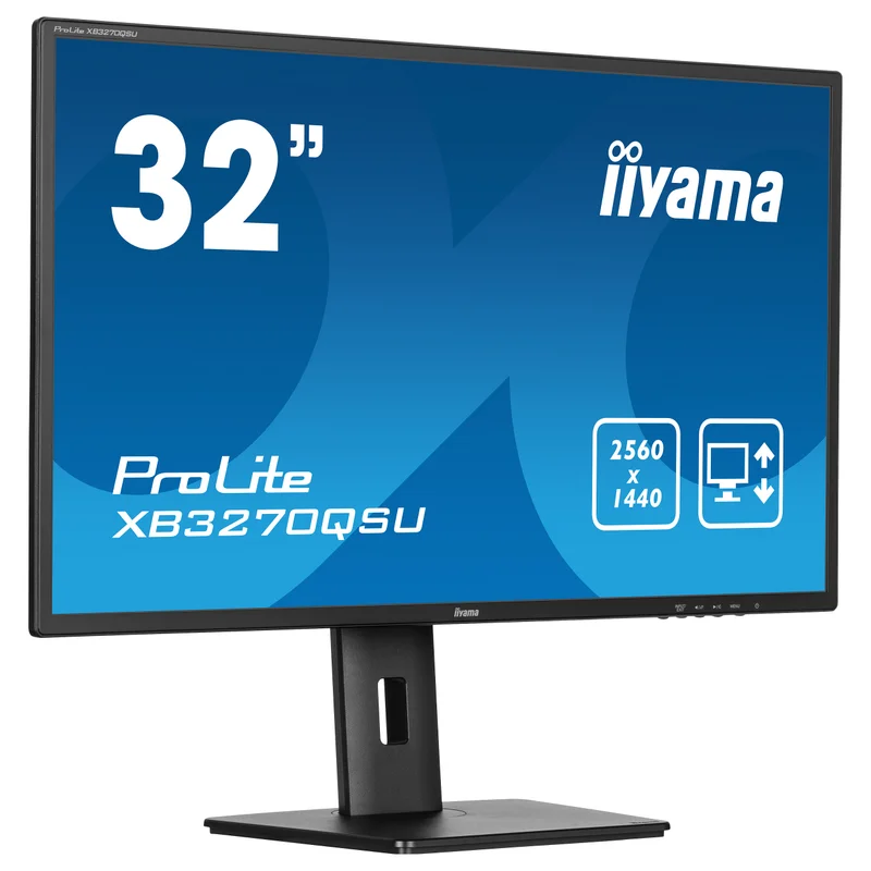 80cm/31,5" (2560x1440) iiyama ProLite XB3270QSU-B1 16:9 IPS 3ms 100Hz HDMI DisplayPort USB VESA Speaker Black