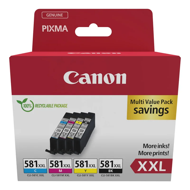 Canon Tinte CLI-581XXL 1998C007 4er Multipack (BKMCY)