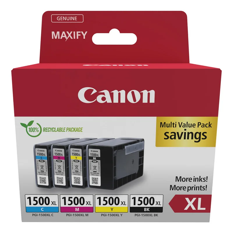 Canon Tinte PGI-1500XL 9182B010 4er Multipack (BK/C/M/Y)