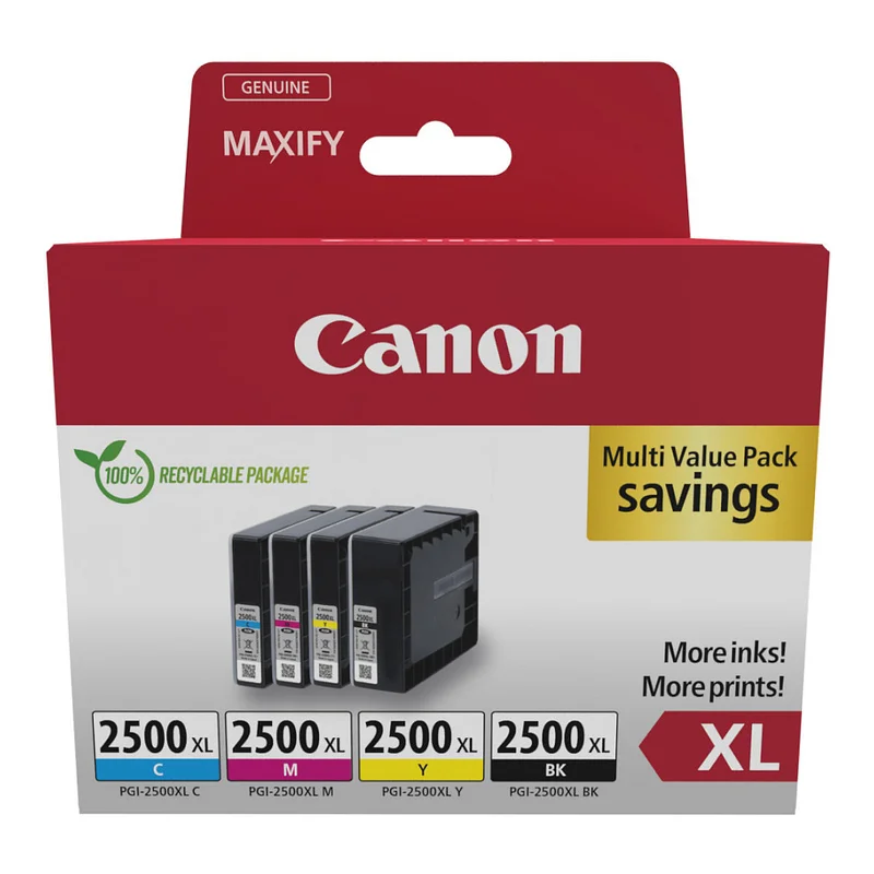 Canon Tinte PGI-2500XL 9254B010 4er Multipack (BK/C/M/Y)