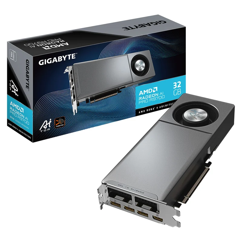 AI PRO R9700 32GB Gigabyte Radeon Turbo Fan GDDR6
