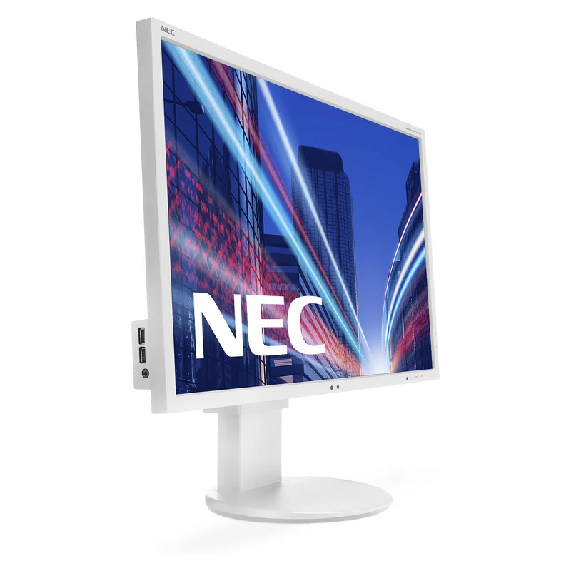NEC MULTISYNC EA244WMI-WH, 24", WUXGA, D-SUB: nein, DP: 1x, DVI: 1x, HDMI: 1x, mit Standfuß, Grad A4