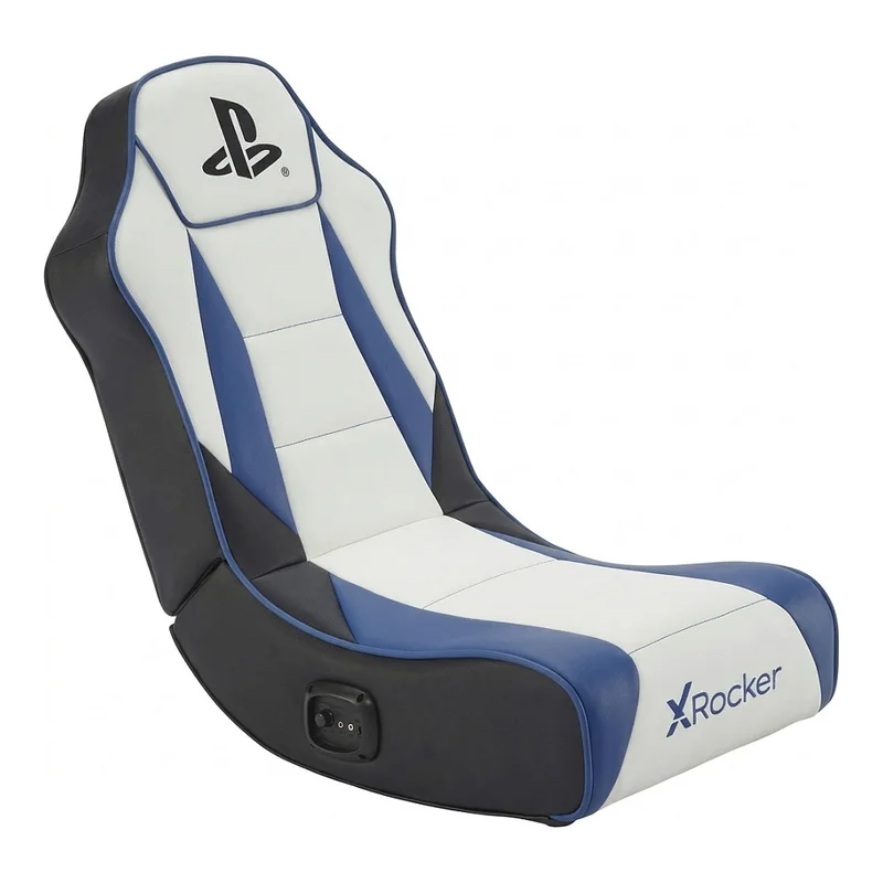 XROCKER Gaming Bodensessel PlayStation/2 Lautsprecher/wei-blau
