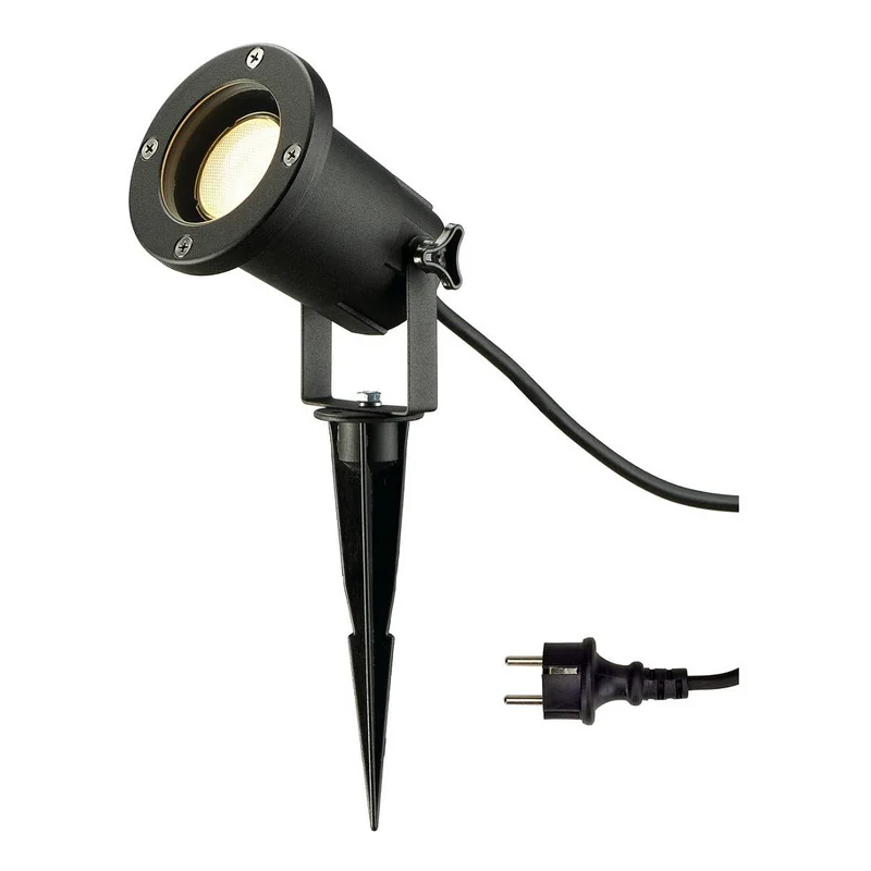 SLV NAUTILUS SPIKE Gartenstrahler 227410 GU10 IP65 m.Erdspi + 1,5m Zultg schwarz