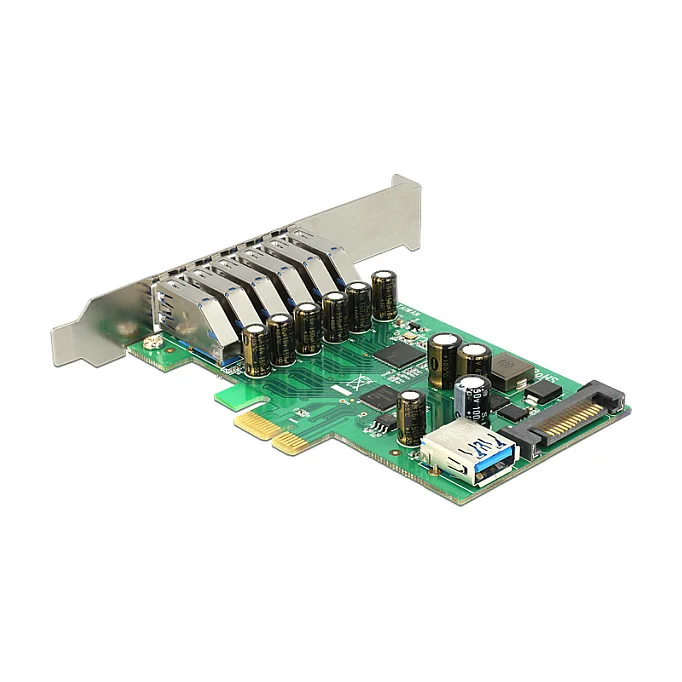 PCI Express x1 Karte zu 6 x extern + 1 x intern USB 5 Gbps Typ-A Buchse