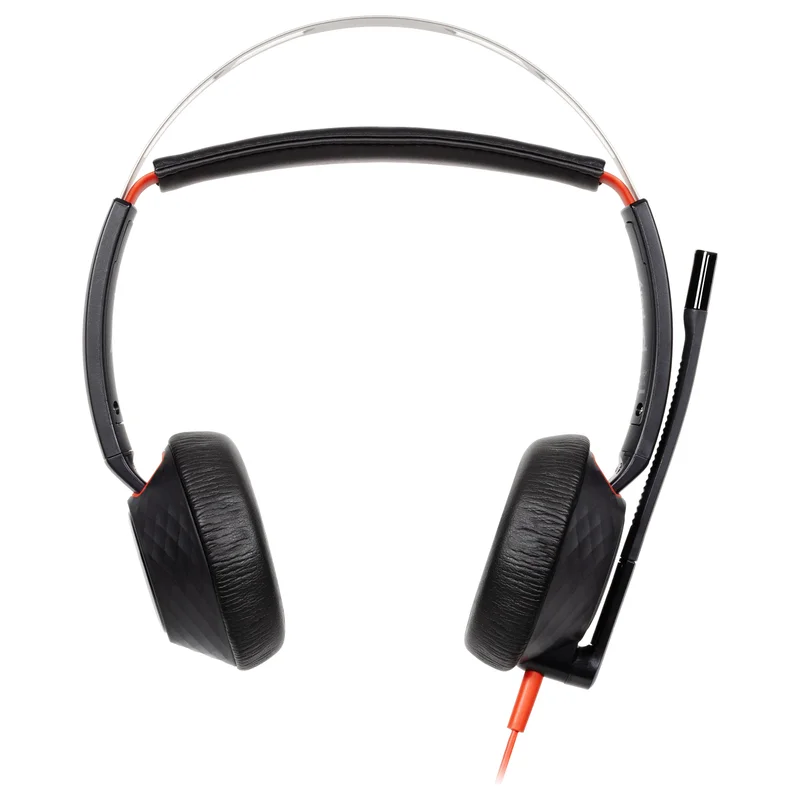 HP Poly Blackwire 5220 Stereo USB-C Headset +3.5mm Plug +USB-C/A Adapter (207586-201/207576-201)