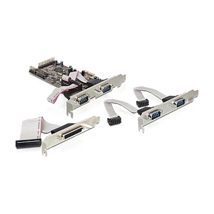 PCI Express x1 Karte zu 4 x Seriell, 1 x Parallel